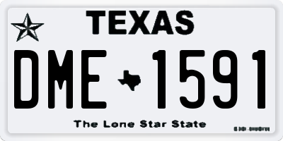 TX license plate DME1591