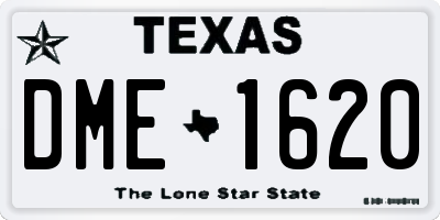 TX license plate DME1620