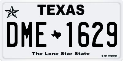 TX license plate DME1629