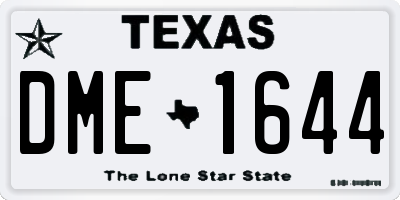 TX license plate DME1644