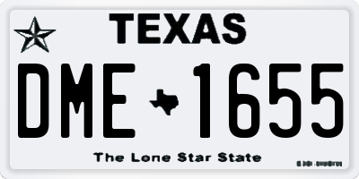 TX license plate DME1655