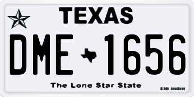 TX license plate DME1656
