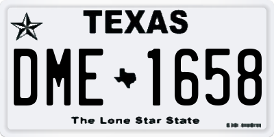TX license plate DME1658