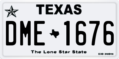 TX license plate DME1676