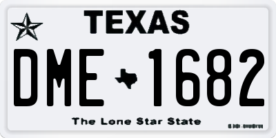 TX license plate DME1682