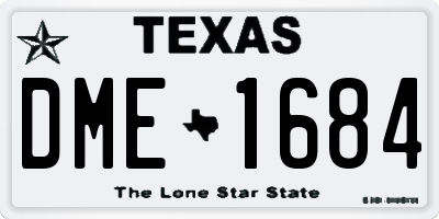 TX license plate DME1684