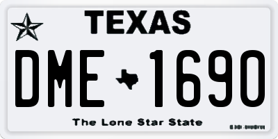 TX license plate DME1690