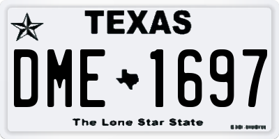 TX license plate DME1697
