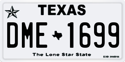 TX license plate DME1699