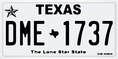 TX license plate DME1737