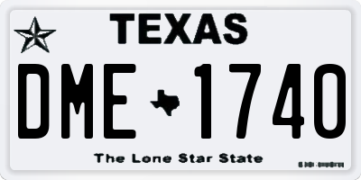 TX license plate DME1740
