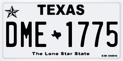 TX license plate DME1775