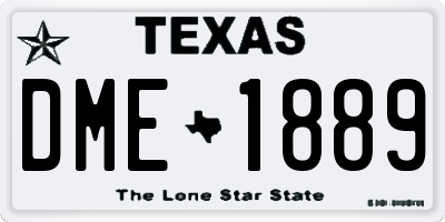 TX license plate DME1889