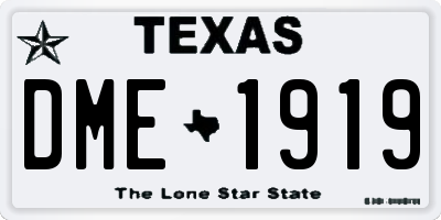 TX license plate DME1919