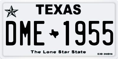 TX license plate DME1955
