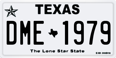 TX license plate DME1979
