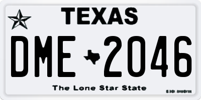 TX license plate DME2046