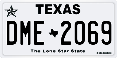 TX license plate DME2069