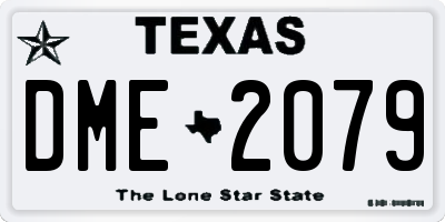 TX license plate DME2079