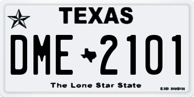 TX license plate DME2101