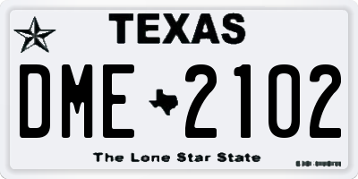 TX license plate DME2102