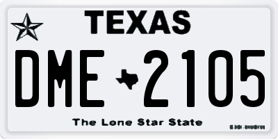 TX license plate DME2105