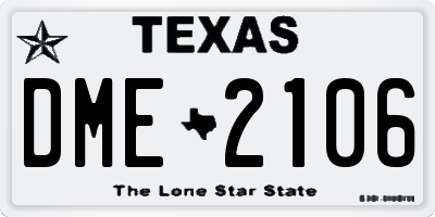 TX license plate DME2106