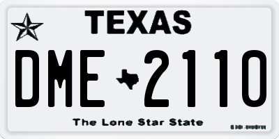 TX license plate DME2110