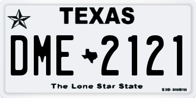 TX license plate DME2121