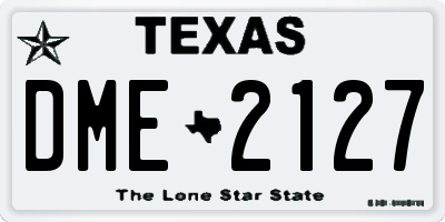 TX license plate DME2127
