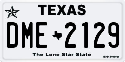 TX license plate DME2129