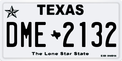 TX license plate DME2132