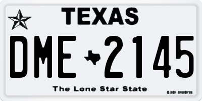 TX license plate DME2145