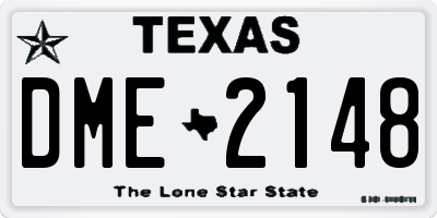 TX license plate DME2148