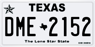 TX license plate DME2152