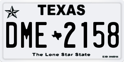 TX license plate DME2158