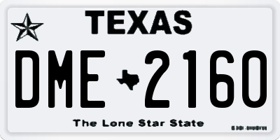 TX license plate DME2160