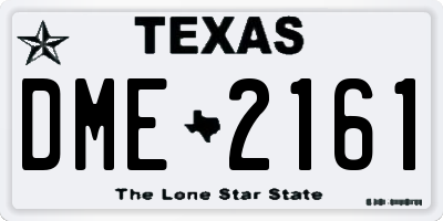 TX license plate DME2161