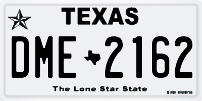 TX license plate DME2162