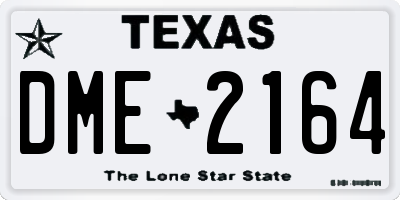 TX license plate DME2164