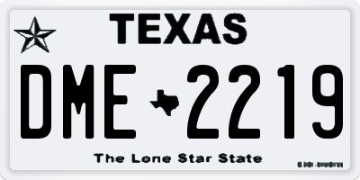 TX license plate DME2219