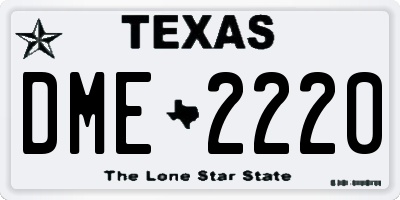 TX license plate DME2220