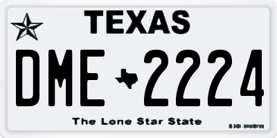 TX license plate DME2224