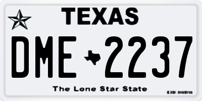 TX license plate DME2237