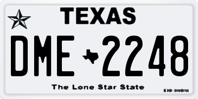 TX license plate DME2248