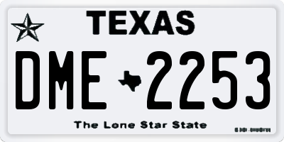 TX license plate DME2253