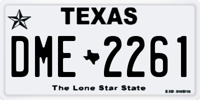 TX license plate DME2261