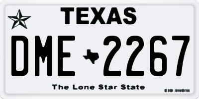 TX license plate DME2267