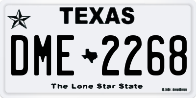 TX license plate DME2268
