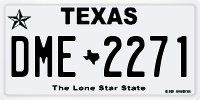 TX license plate DME2271
